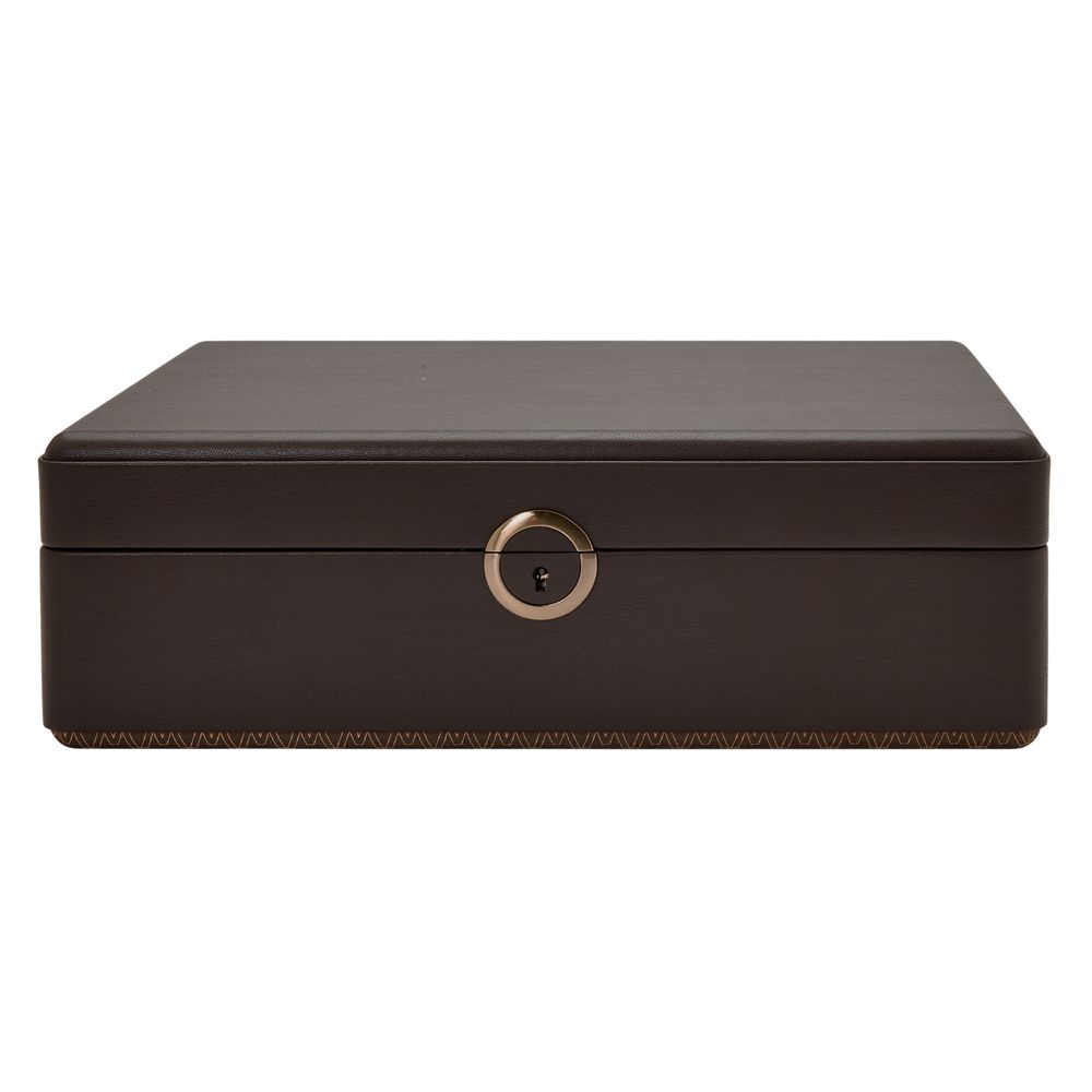 WOLF Earth 5 Piece Watch Box With Storage, Coffee