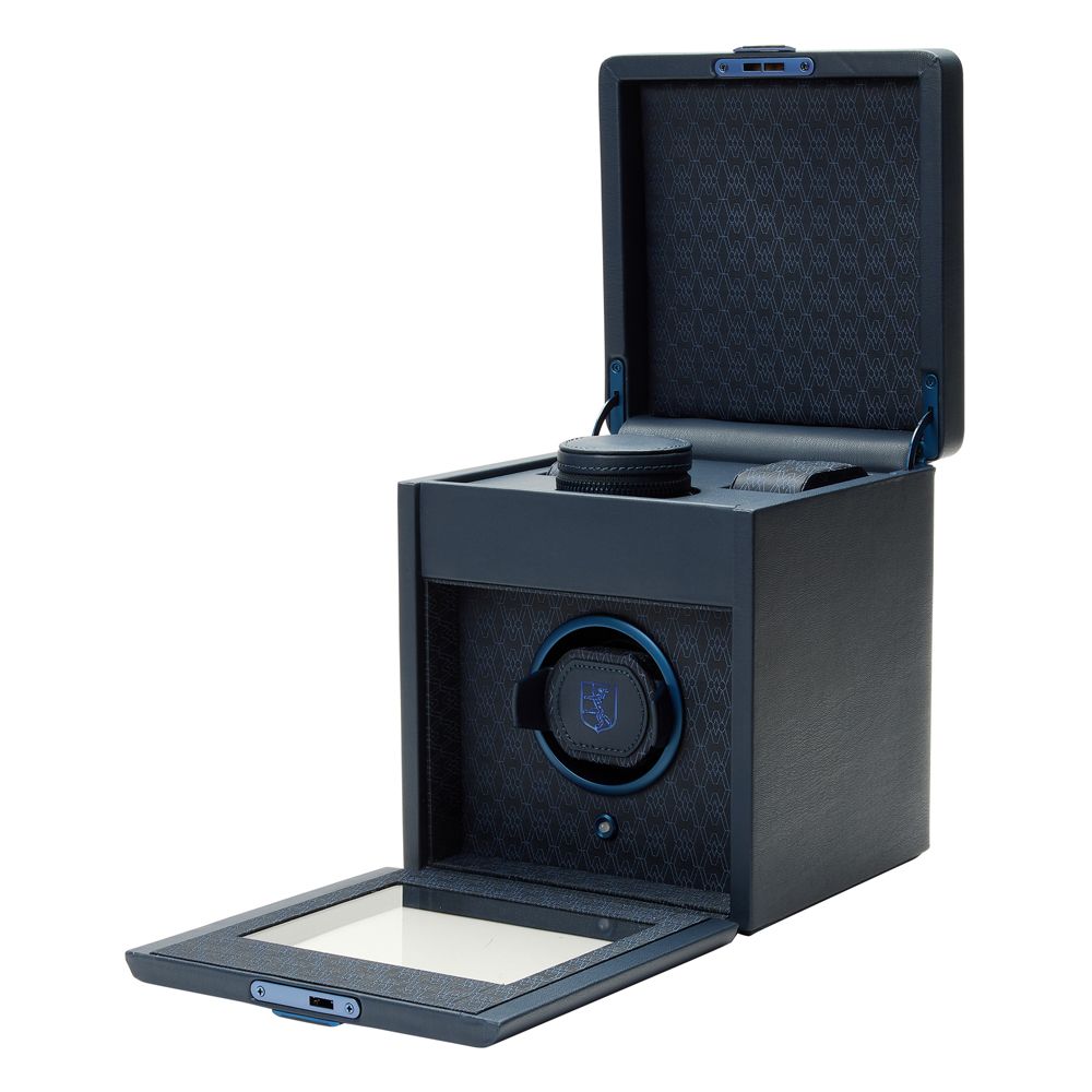 WOLF Earth Single Watch Winder, Midnight Blue