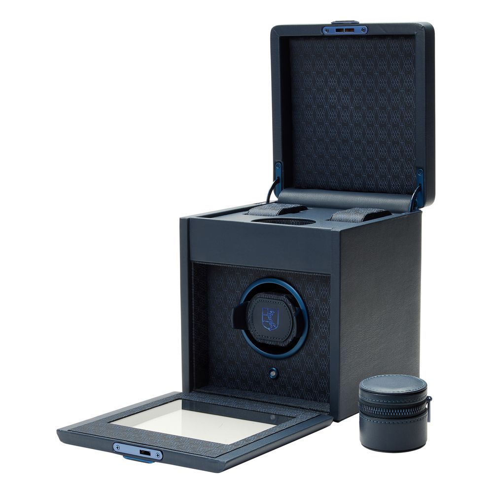 WOLF Earth Single Watch Winder, Midnight Blue
