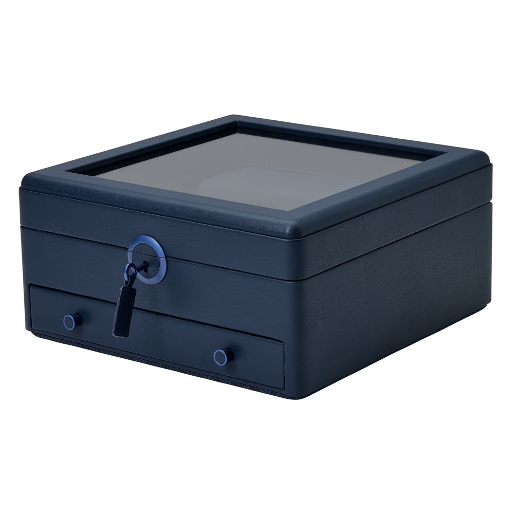 WOLF Earth Watch Stand Box, Midnight Blue