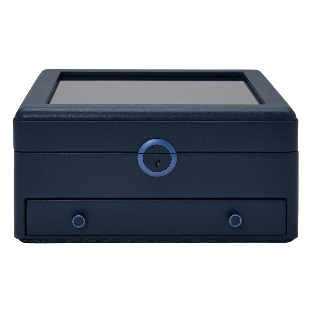 WOLF Earth Watch Stand Box, Midnight Blue