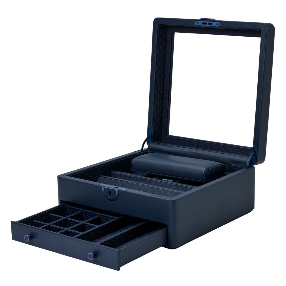 WOLF Earth Watch Stand Box, Midnight Blue