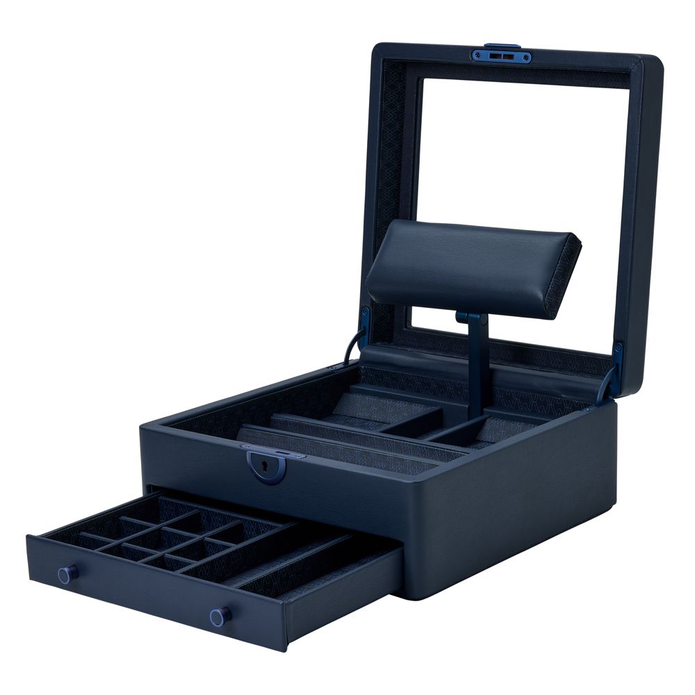 WOLF Earth Watch Stand Box, Midnight Blue