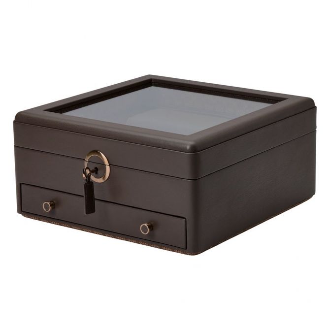 WOLF Earth Watch Stand Box, Coffee
