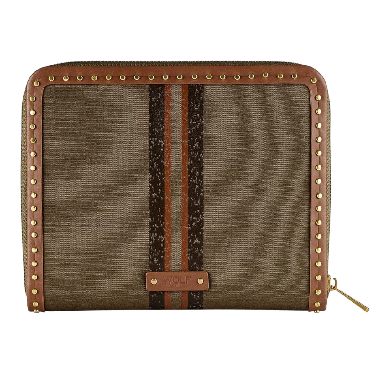 WOLF Ida Travel Zip Jewelry Portfolio, Khaki
