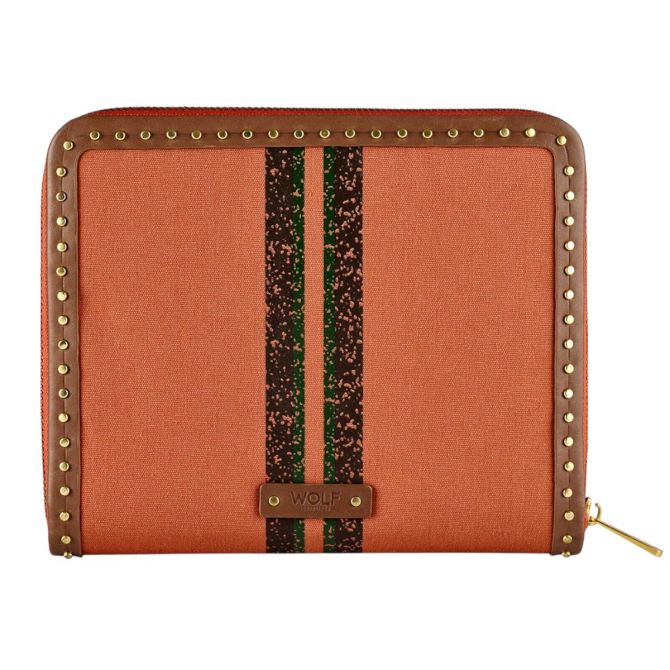 WOLF Ida Travel Zip Jewelry Portfolio, Orange