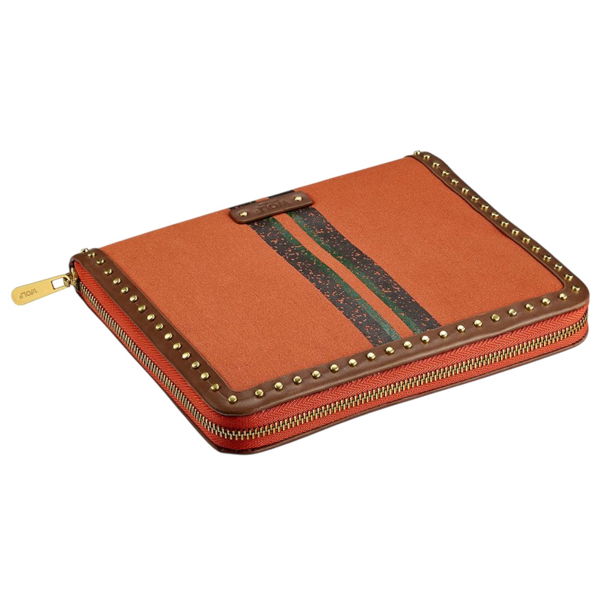 WOLF Ida Travel Zip Jewelry Portfolio, Orange