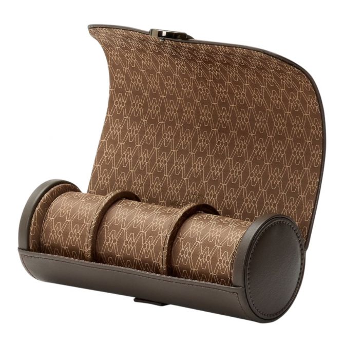 WOLF Earth Triple Watch Roll, Coffee