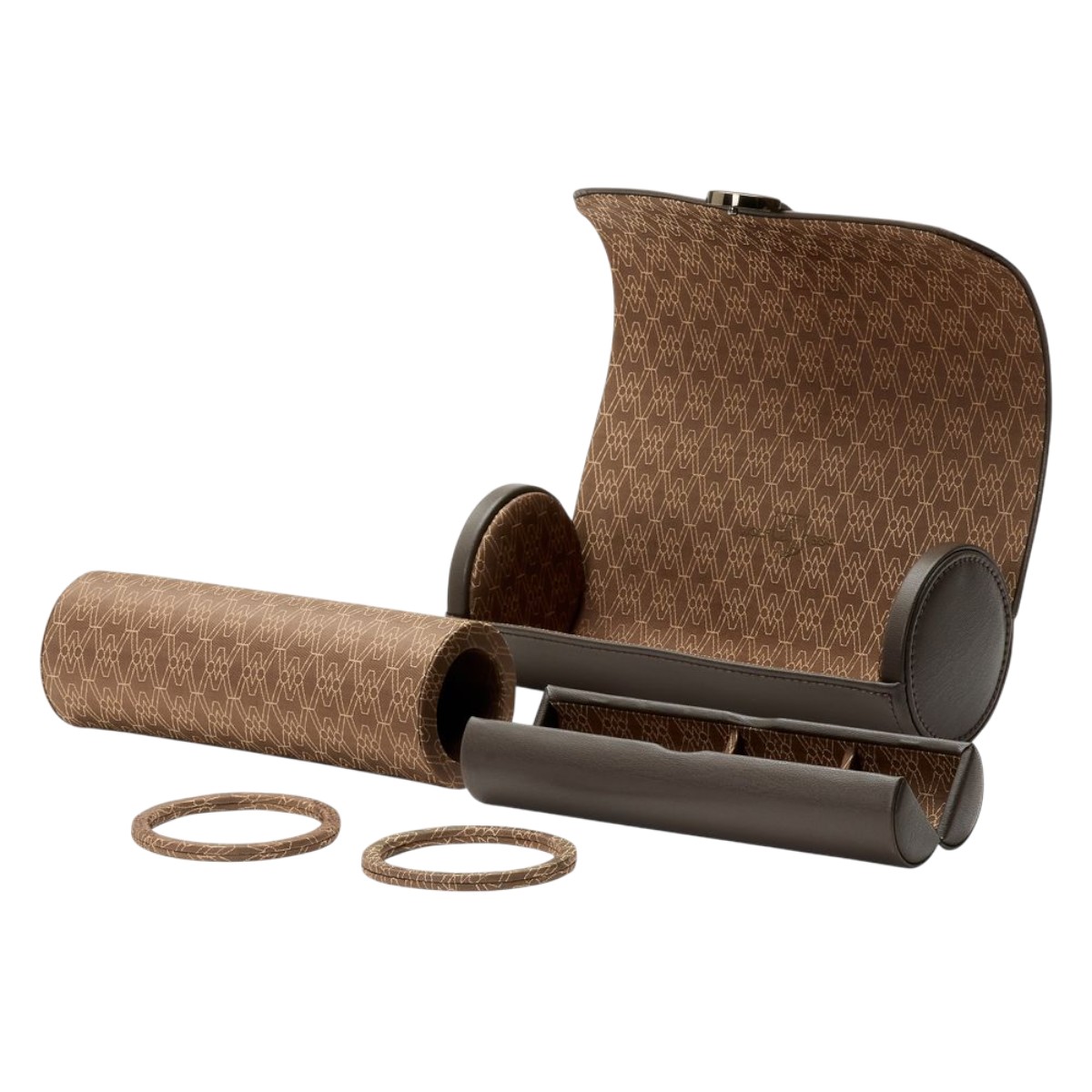 WOLF Earth Triple Watch Roll, Coffee