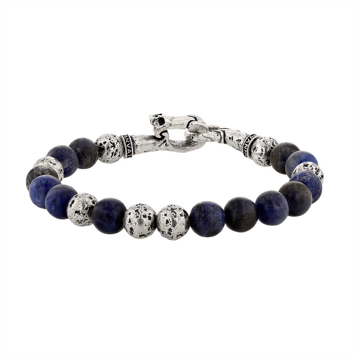 John Varvatos Artisanal Sterling Silver & Sodalite Bead Bracelet