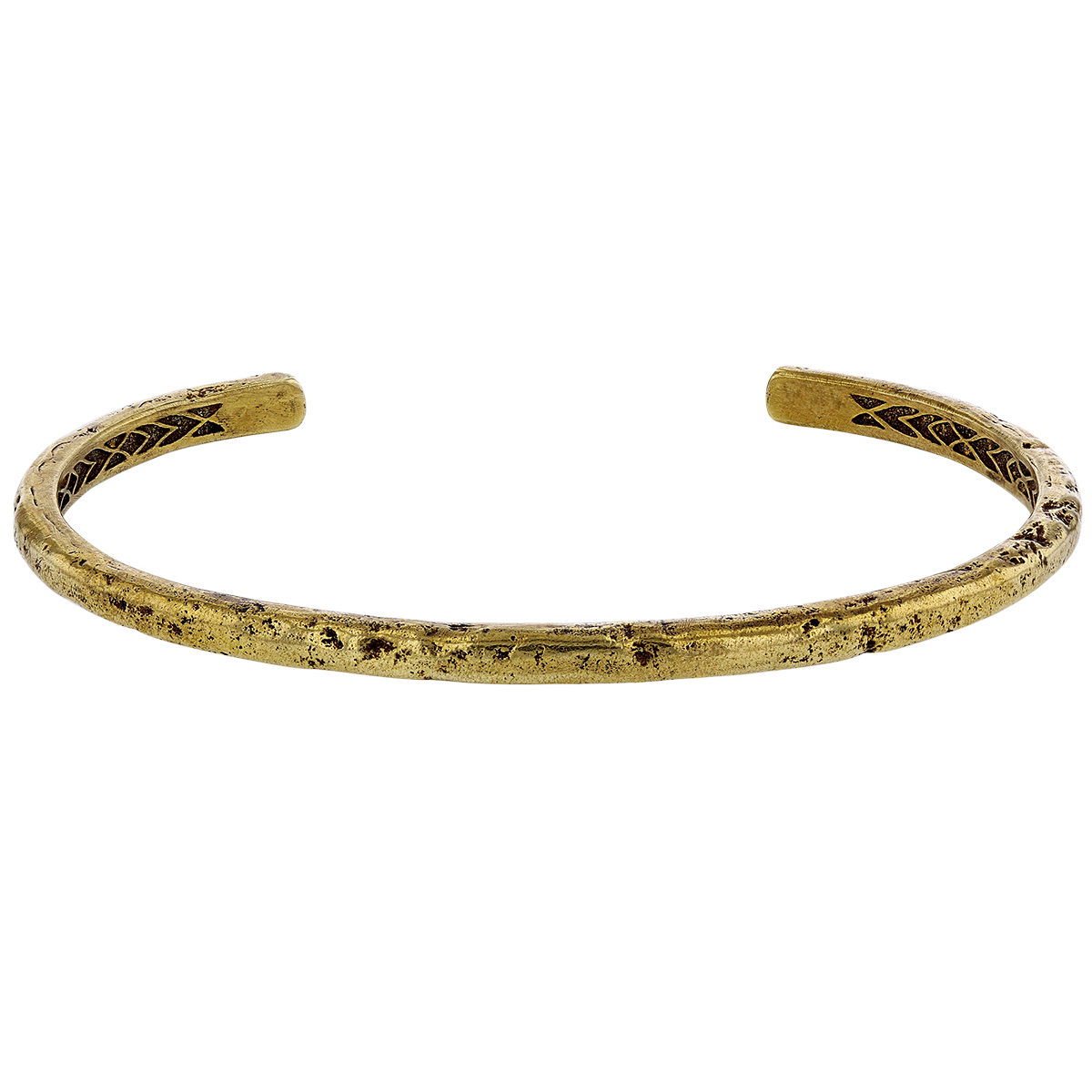 John Varvatos Distressed Brass Open Cuff Bracelet