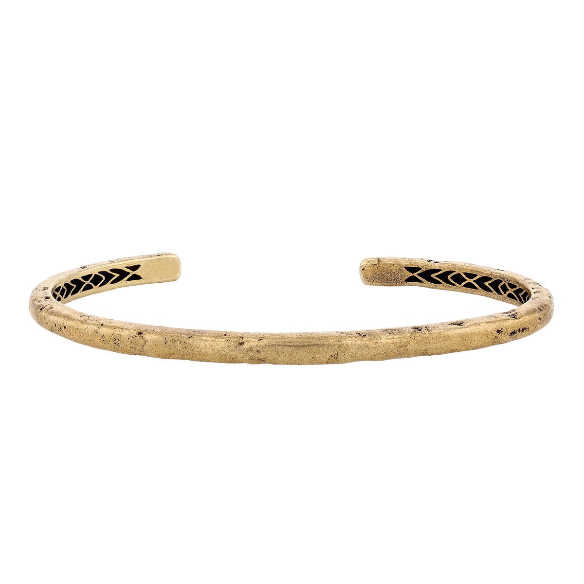 John Varvatos Distressed Brass Open Cuff Bracelet