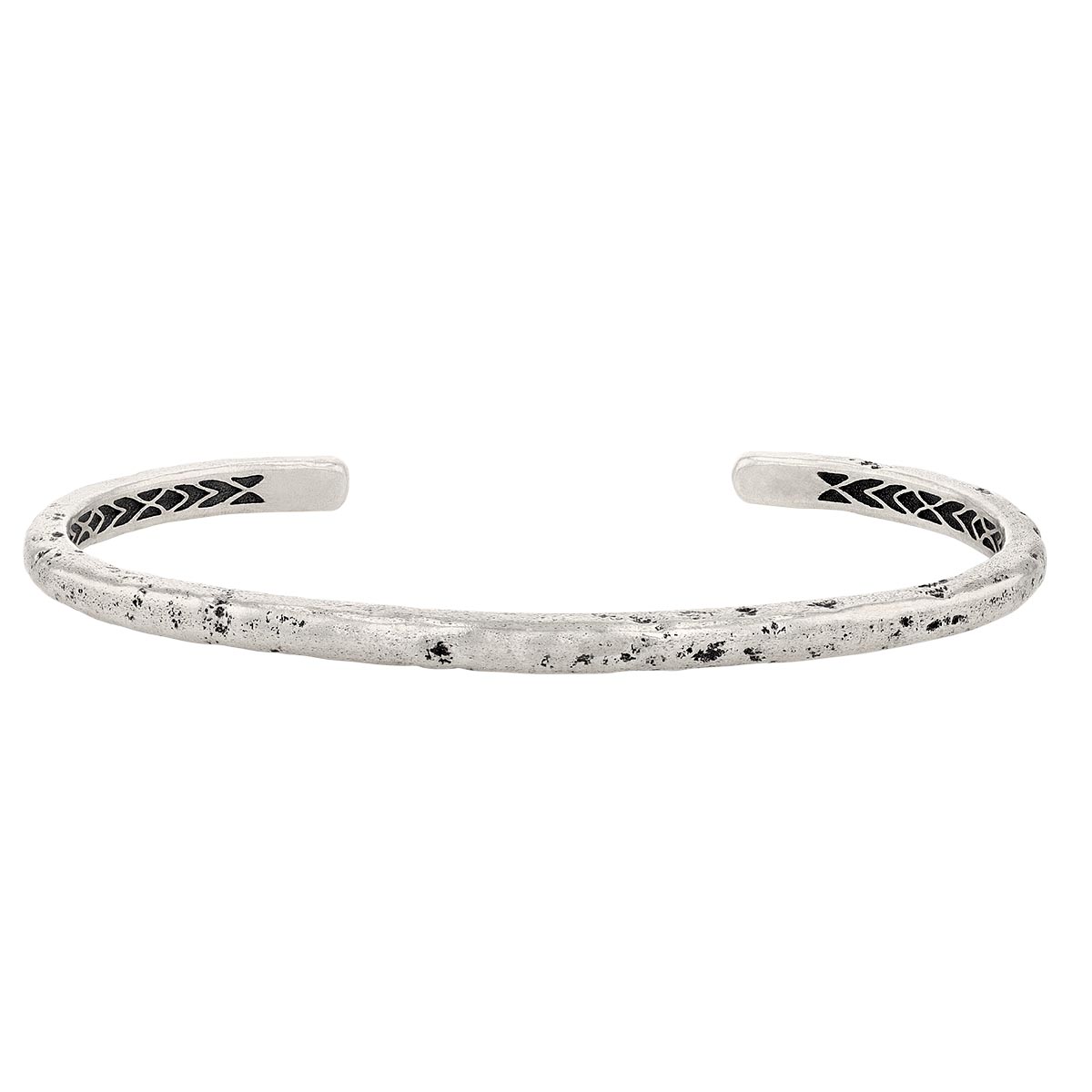 John Varvatos Distressed Silverplate Open Cuff Bracelet