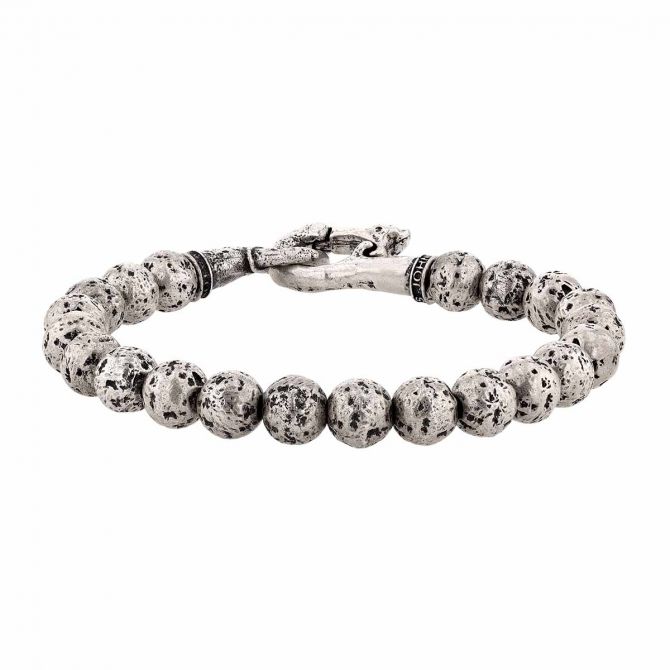 John Varvatos Silverplate Bead Bracelet