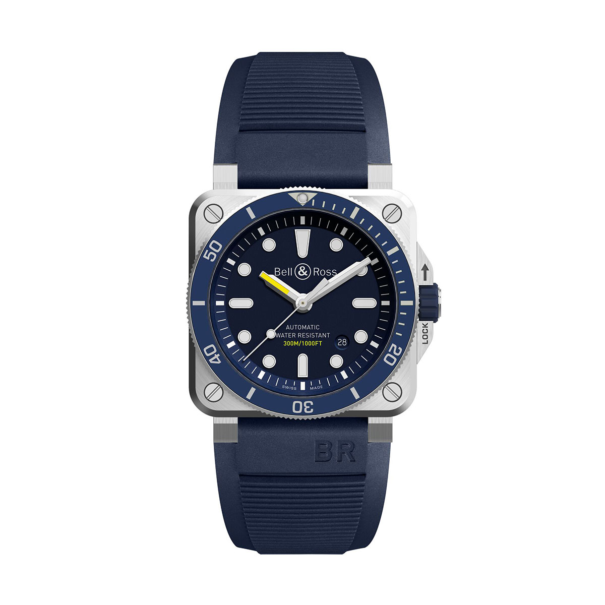 BR03-92 Diver 42mm Men's Watch, Blue Dial