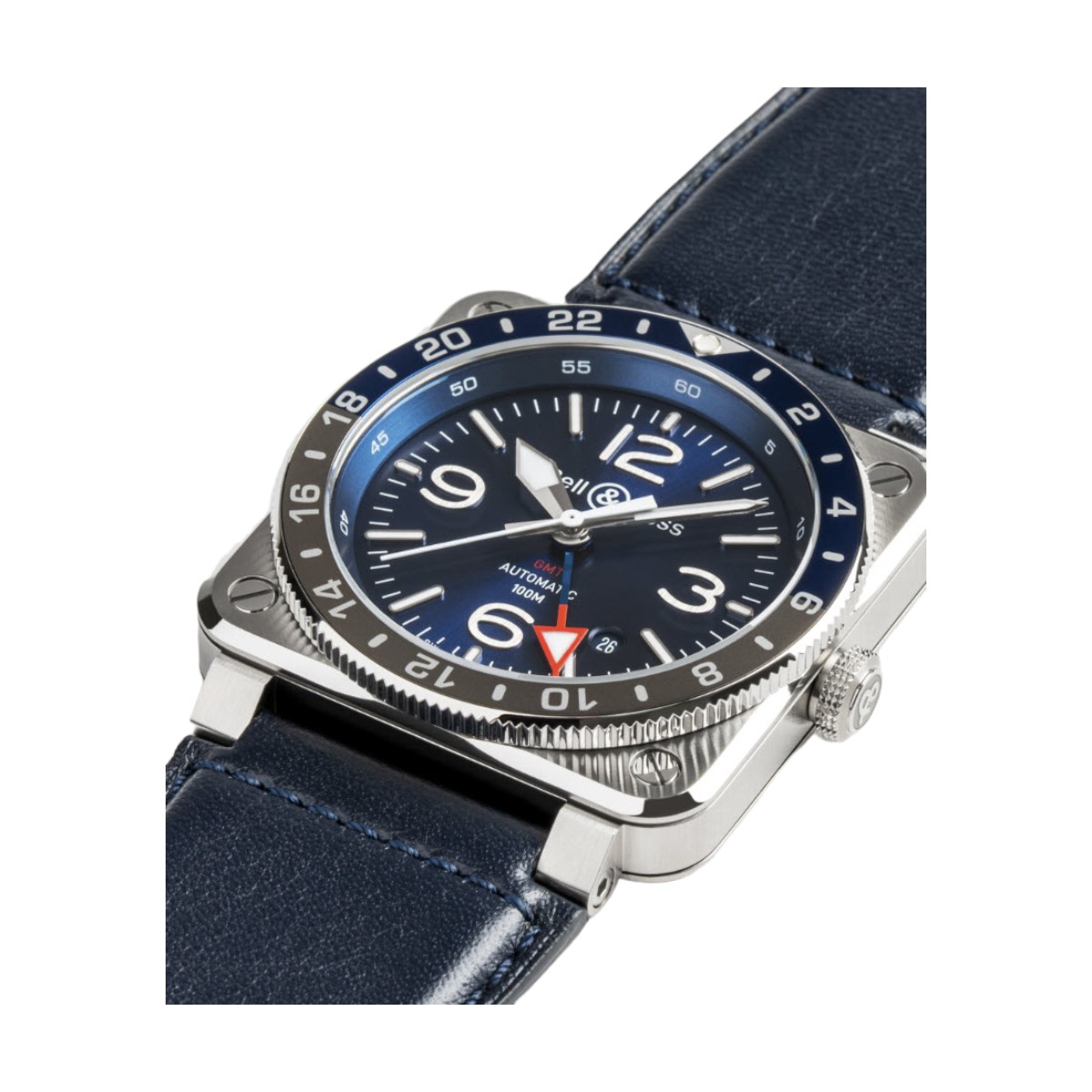 Bell & Ross BR 03-93 GMT 42mm Men's Watch, Blue Dial