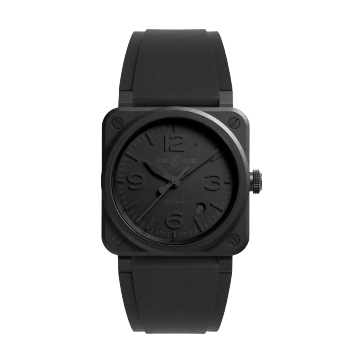 BR 03 Phantom 41mm Men's Watch, Black Dial