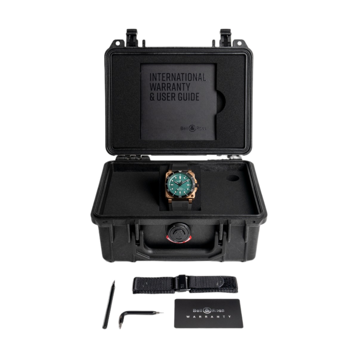 Bell & Ross BR 03-92 Diver Black and Green Bronze 42mm Watch, Limited Edition Deep Green Dial