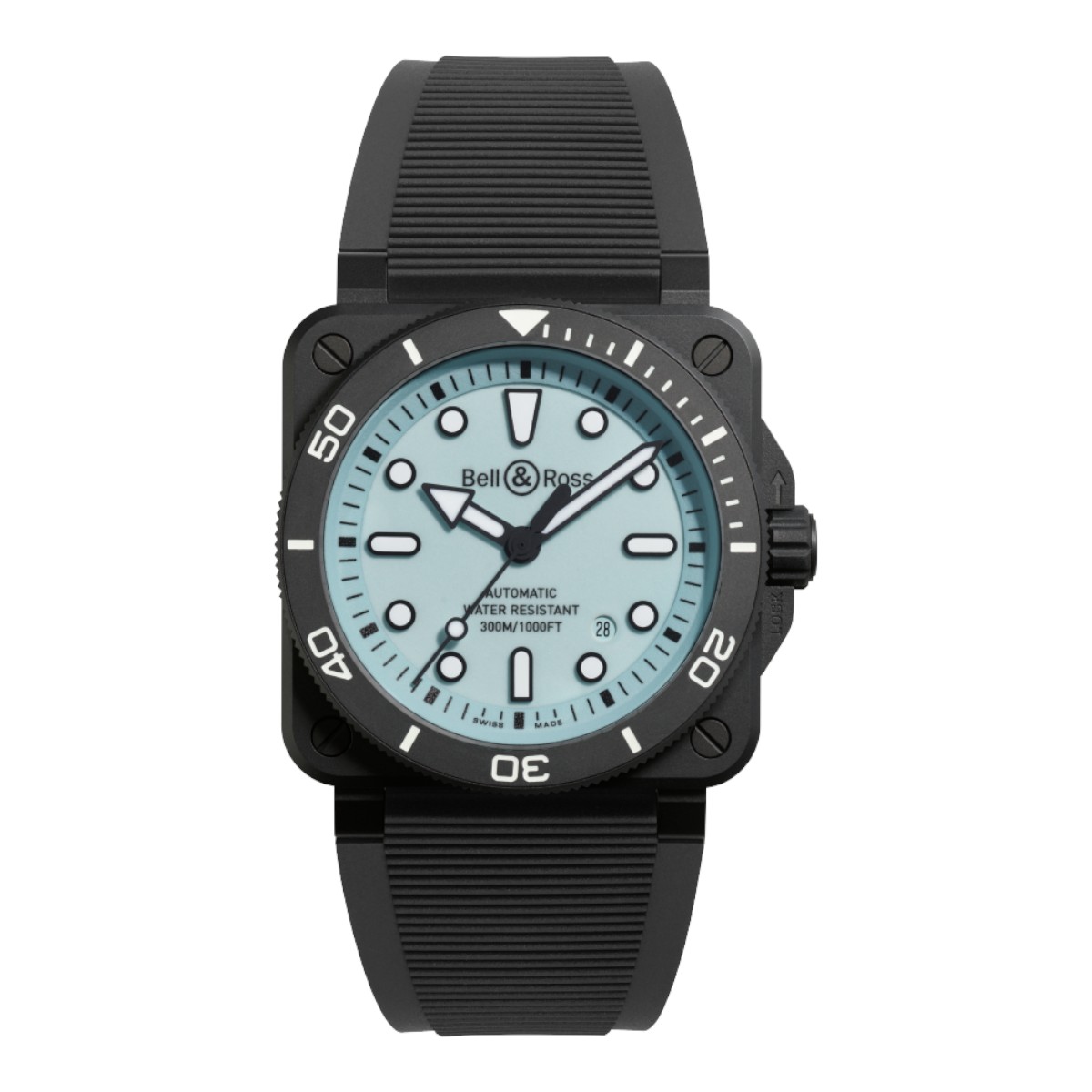 Bell & Ross BR-03 Diver Full Lum Ceramic 42mm Men's Watch, Blue Dial