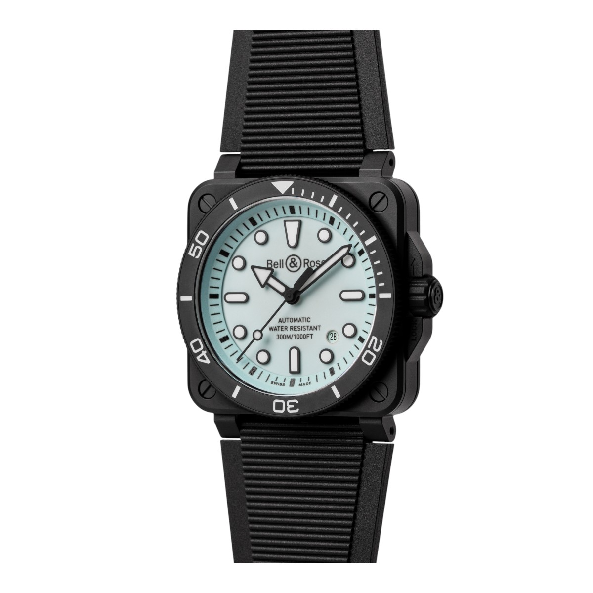 Bell & Ross BR-03 Diver Full Lum Ceramic 42mm Men's Watch, Blue Dial