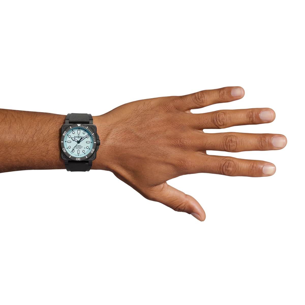 Bell & Ross BR-03 Diver Full Lum Ceramic 42mm Men's Watch, Blue Dial