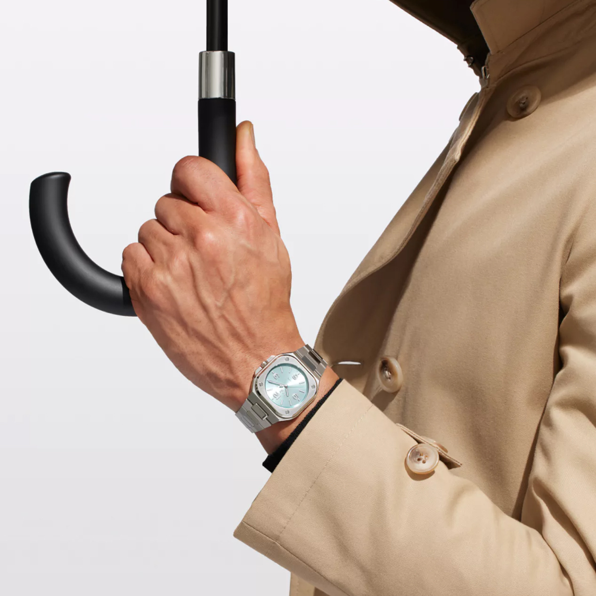 Bell & Ross BR-05 Steel 36mm Men's Watch, Ice Blue Dial