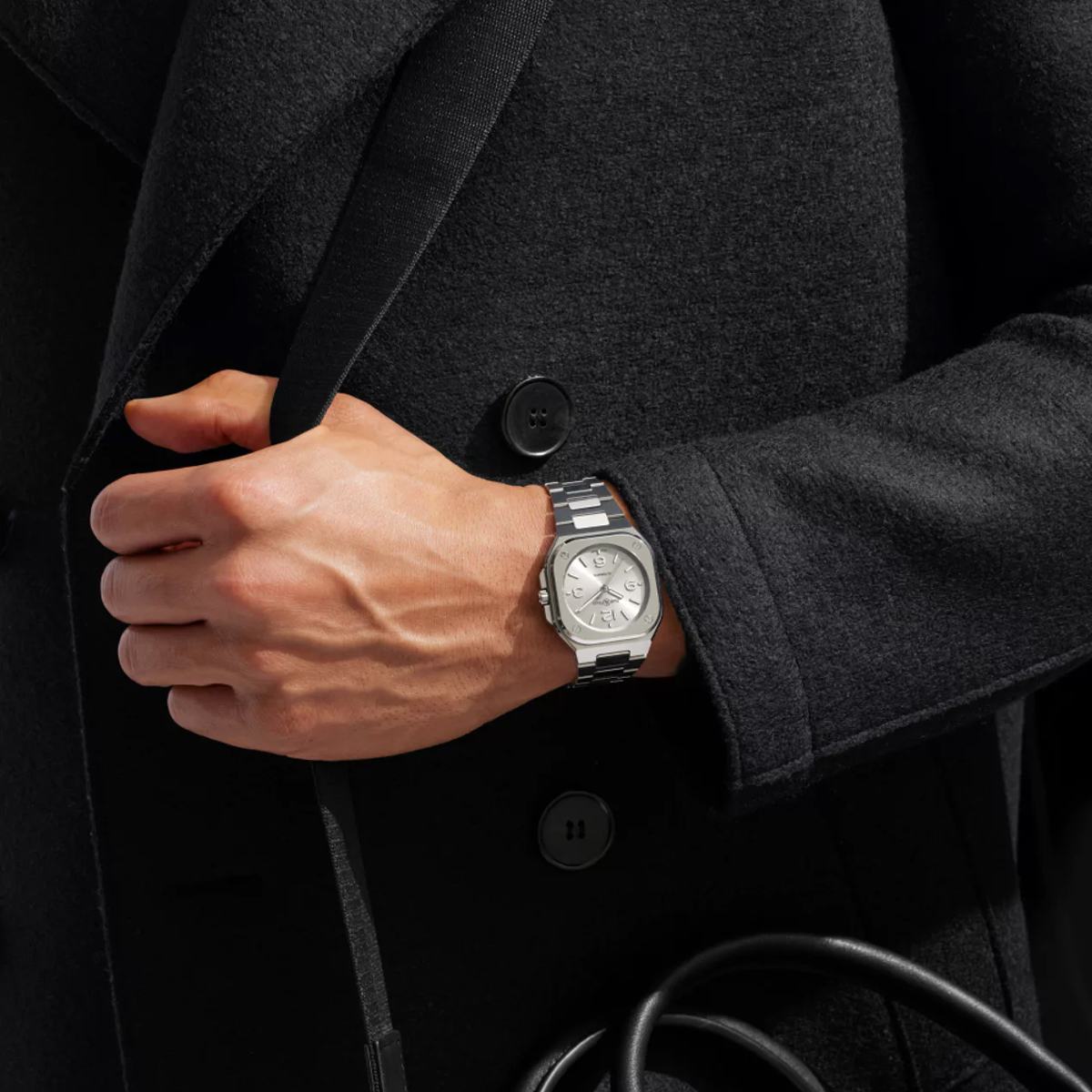 Bell & Ross BR-05 Steel 36mm Men's Watch, Grey Dial