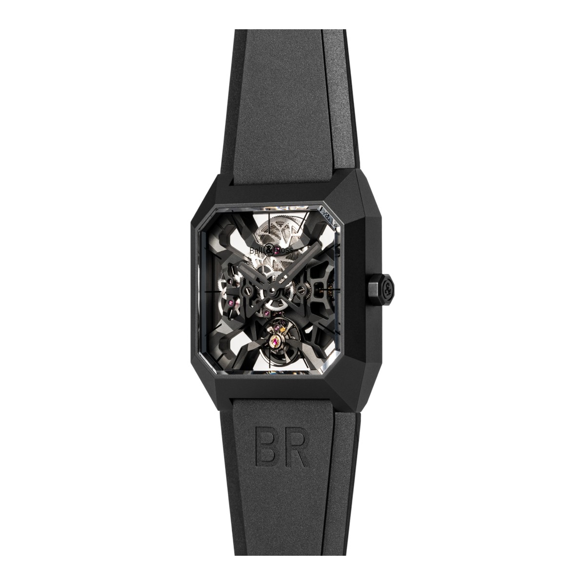 BELL & ROSS BR-03 Cyber Ceramic 42mm Men's Watch, Black Skeleton Dial