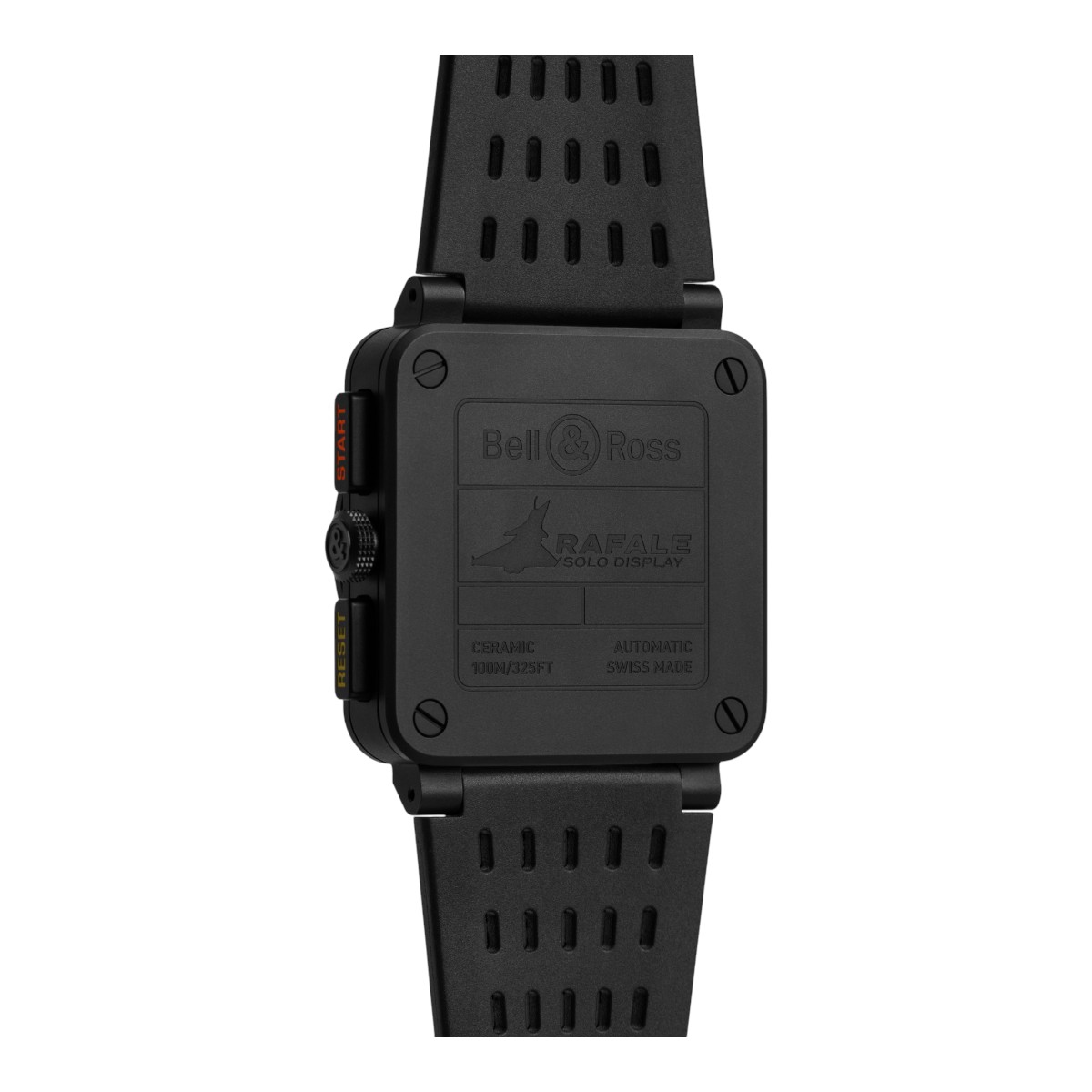 BELL & ROSS BR-03 Chronograph Rafale Solo Display 42mm Men's Watch, Black Dial