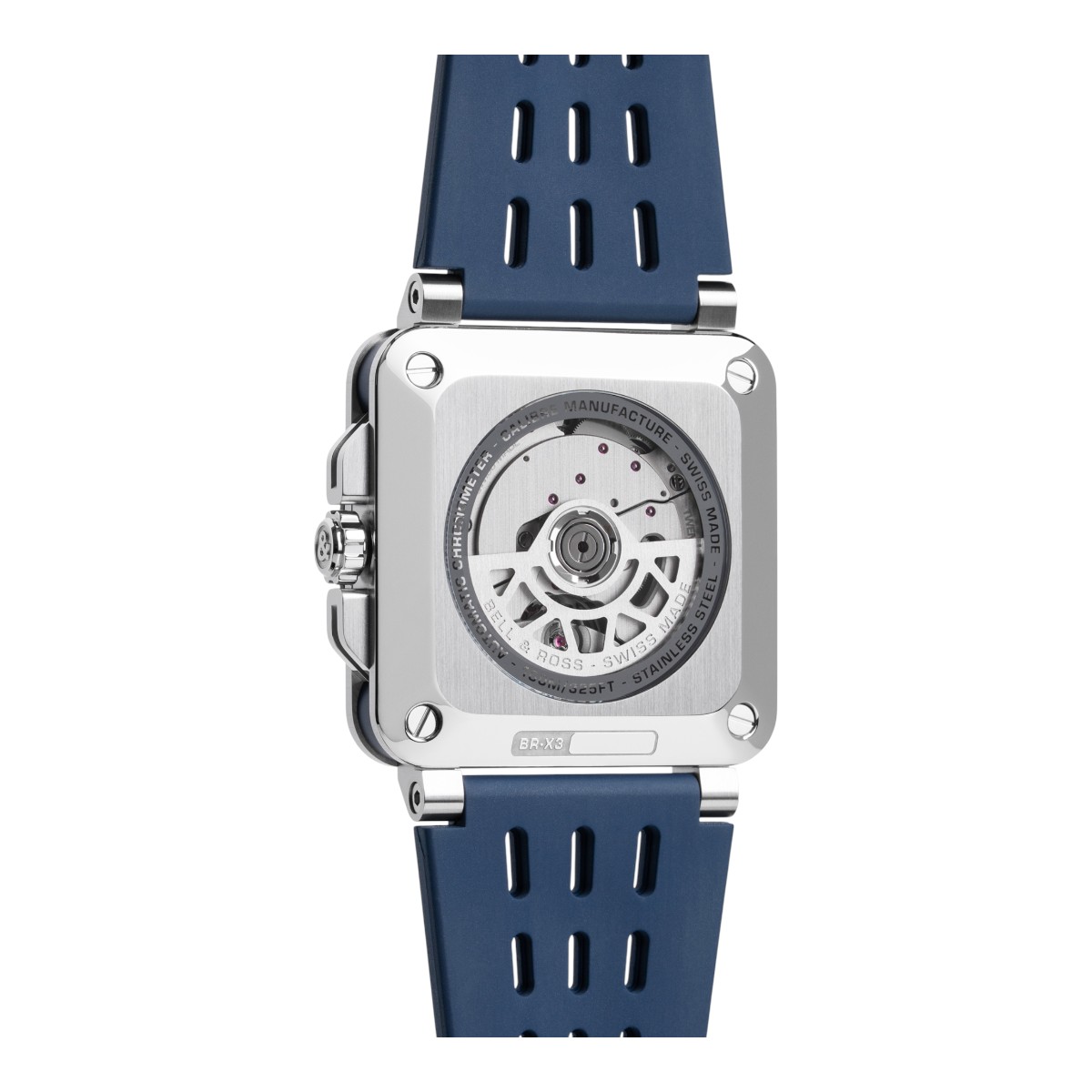 BELL & ROSS BR-X3 Steel 41mm Men's Watch, Blue Dial