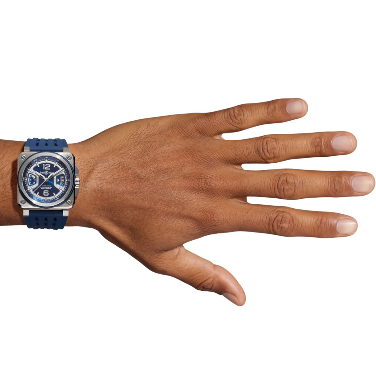 BELL & ROSS BR-X3 Steel 41mm Men's Watch, Blue Dial