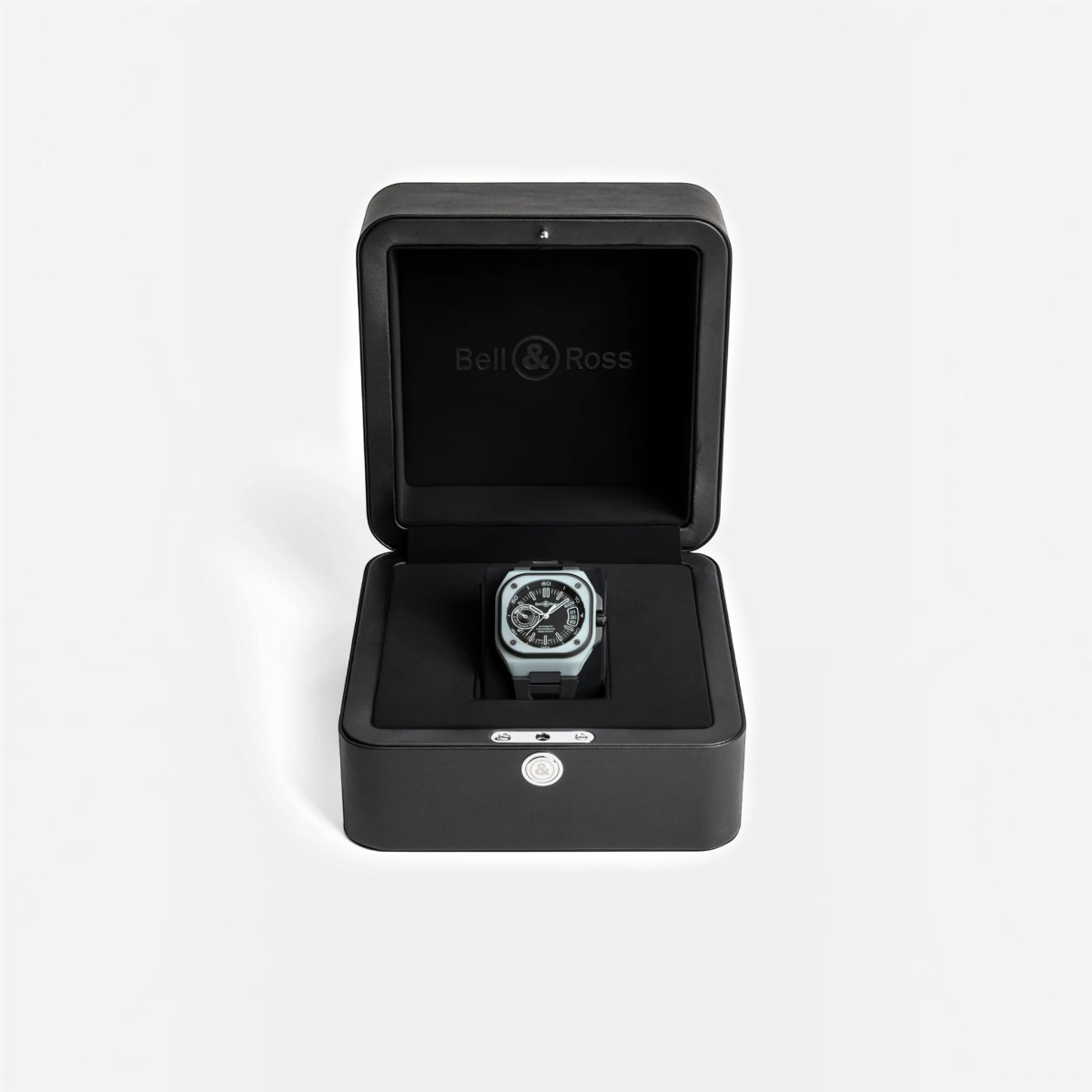 Bell & Ross BR-X5 Blue Lum 41mm Men's Watch, Black and Ice Blue Dial