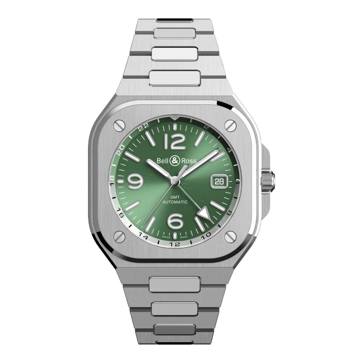 Bell & Ross BR-05 GMT 41mm Men's Watch, Green Steel Dial