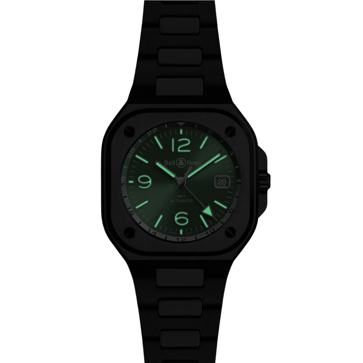 Bell & Ross BR-05 GMT 41mm Men's Watch, Green Steel Dial