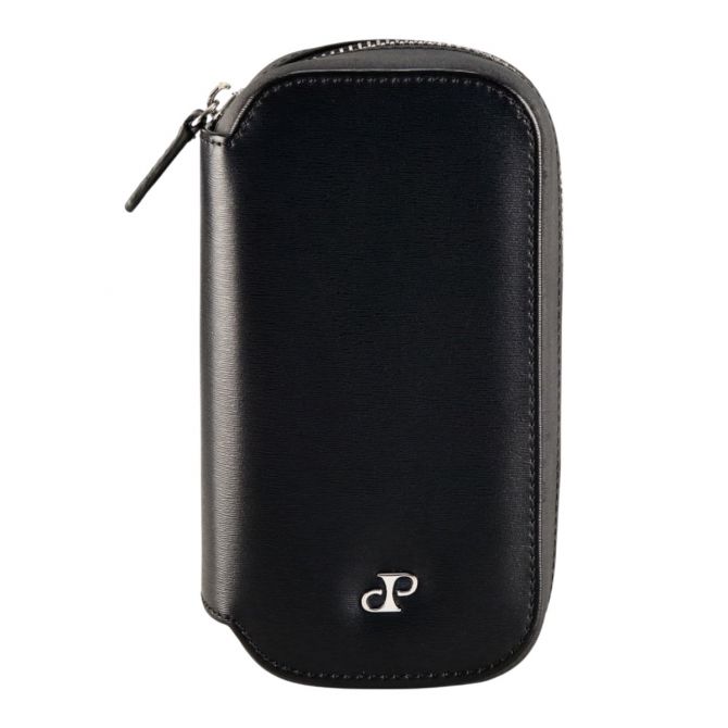 WOLF Philipp 2 Piece Watch Zip Case, Black
