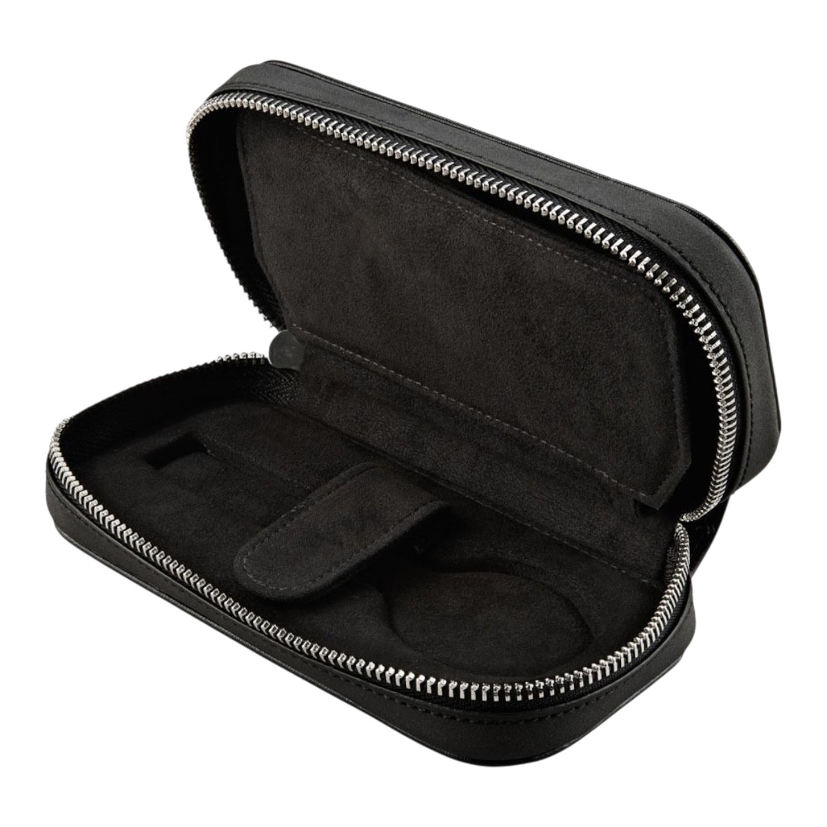 WOLF Philipp 2 Piece Watch Zip Case, Black