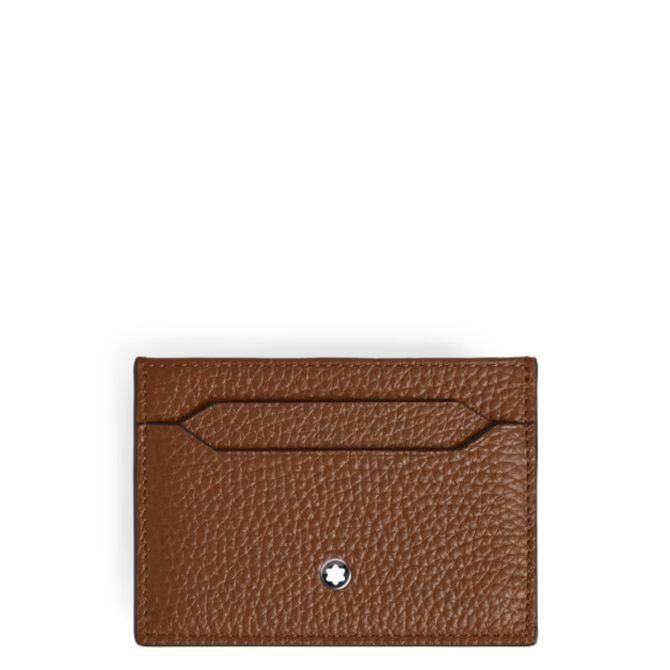 Montblanc 5CC Grain Leather Card Holder, Fauve