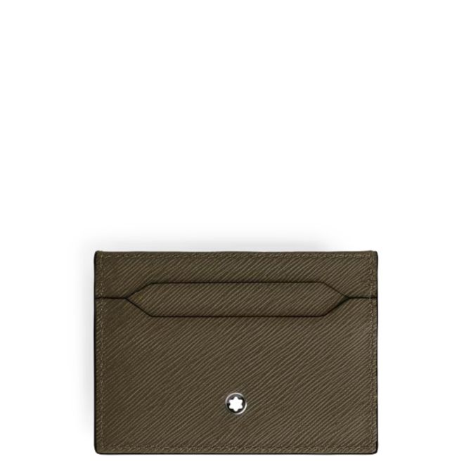 Montblanc 5CC Sartorial Leather Card Holder, Khaki