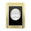 S.T. Dupont Cigar Cutter and Stand, Chrome and Yellow Gold