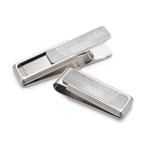 M-Clip Discovery With Etched Chevron Money Clip