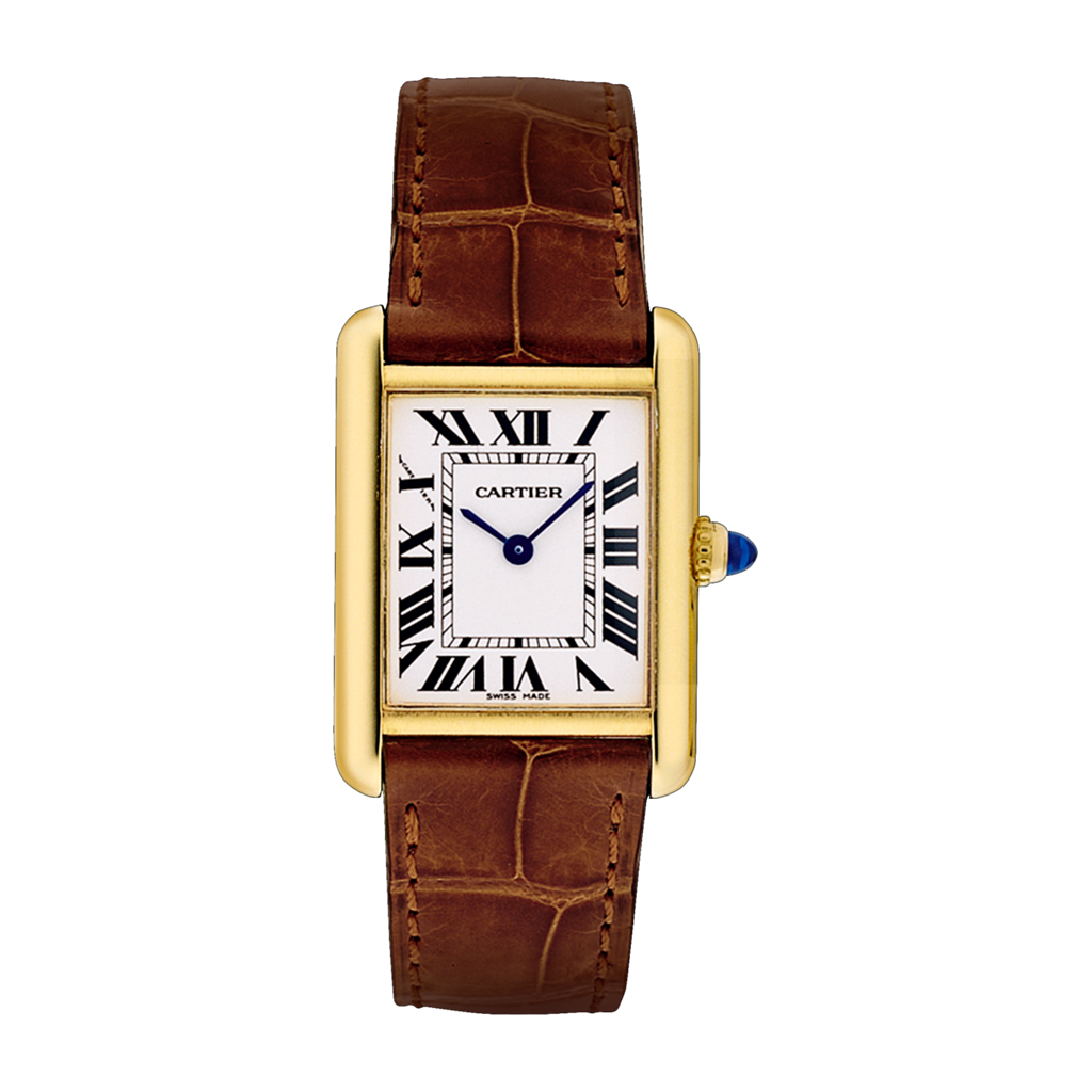 Cartier Tank Louis Cartier Small 18K Yellow Gold & Leather Watch