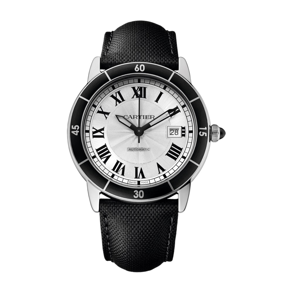 Ronde Croisiere de Cartier 42mm Steel & Leather Men's Watch