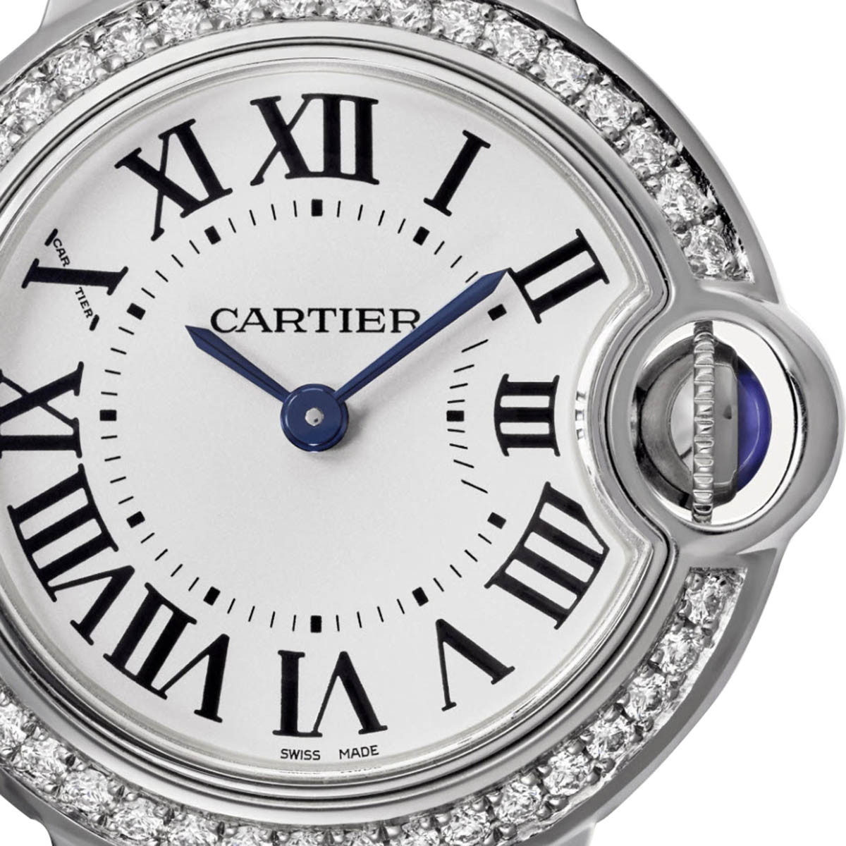 Cartier Ballon Bleu de Cartier 28mm Watch, Diamond and Opaline Dial