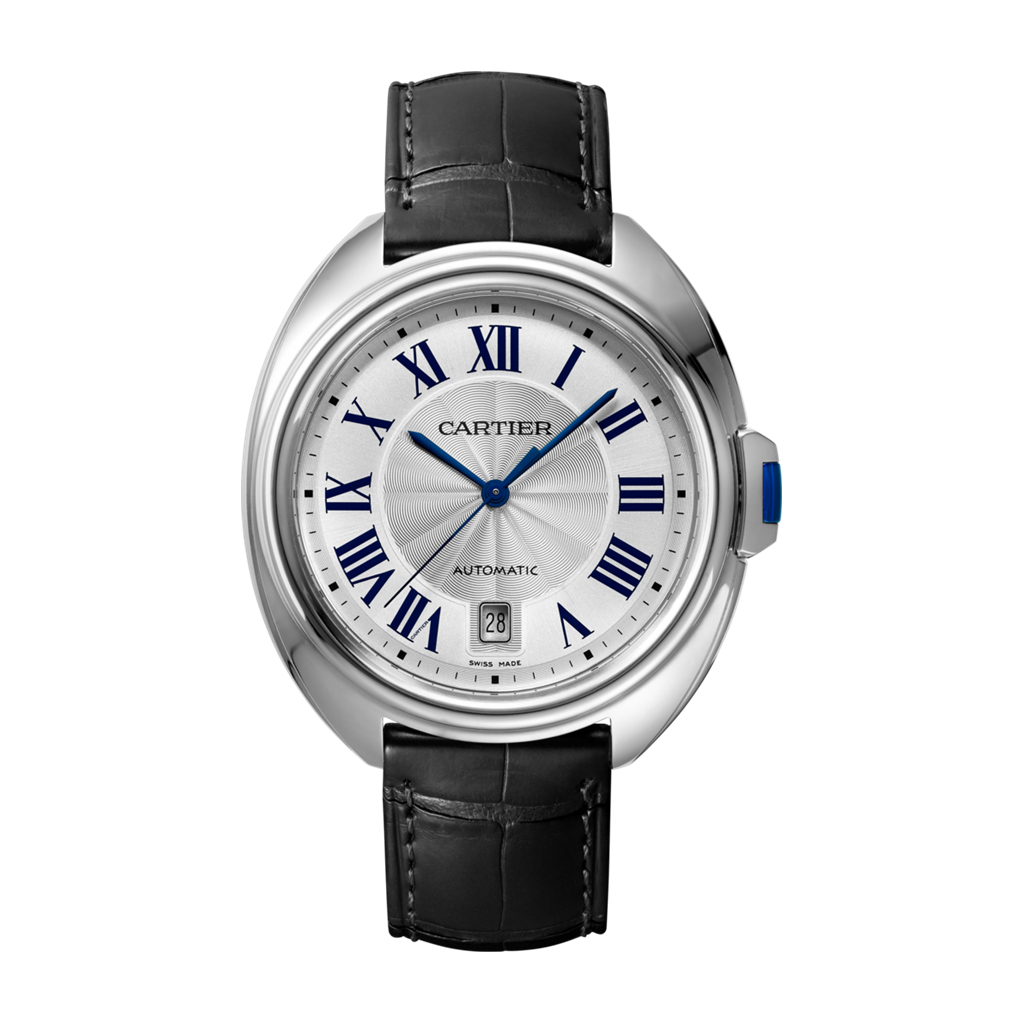 ClÃ© de Cartier 40mm Steel & Leather Men's Watch