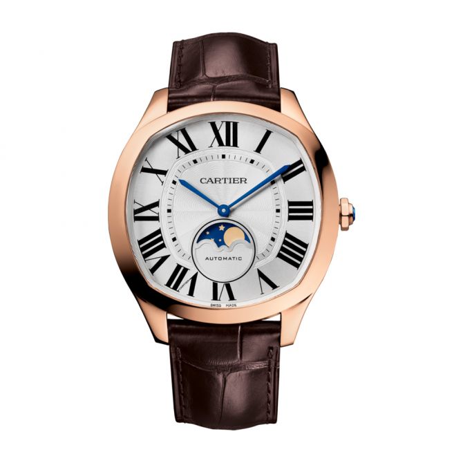 Cartier Drive de Cartier Moon Phases Pink Gold Watch, Large