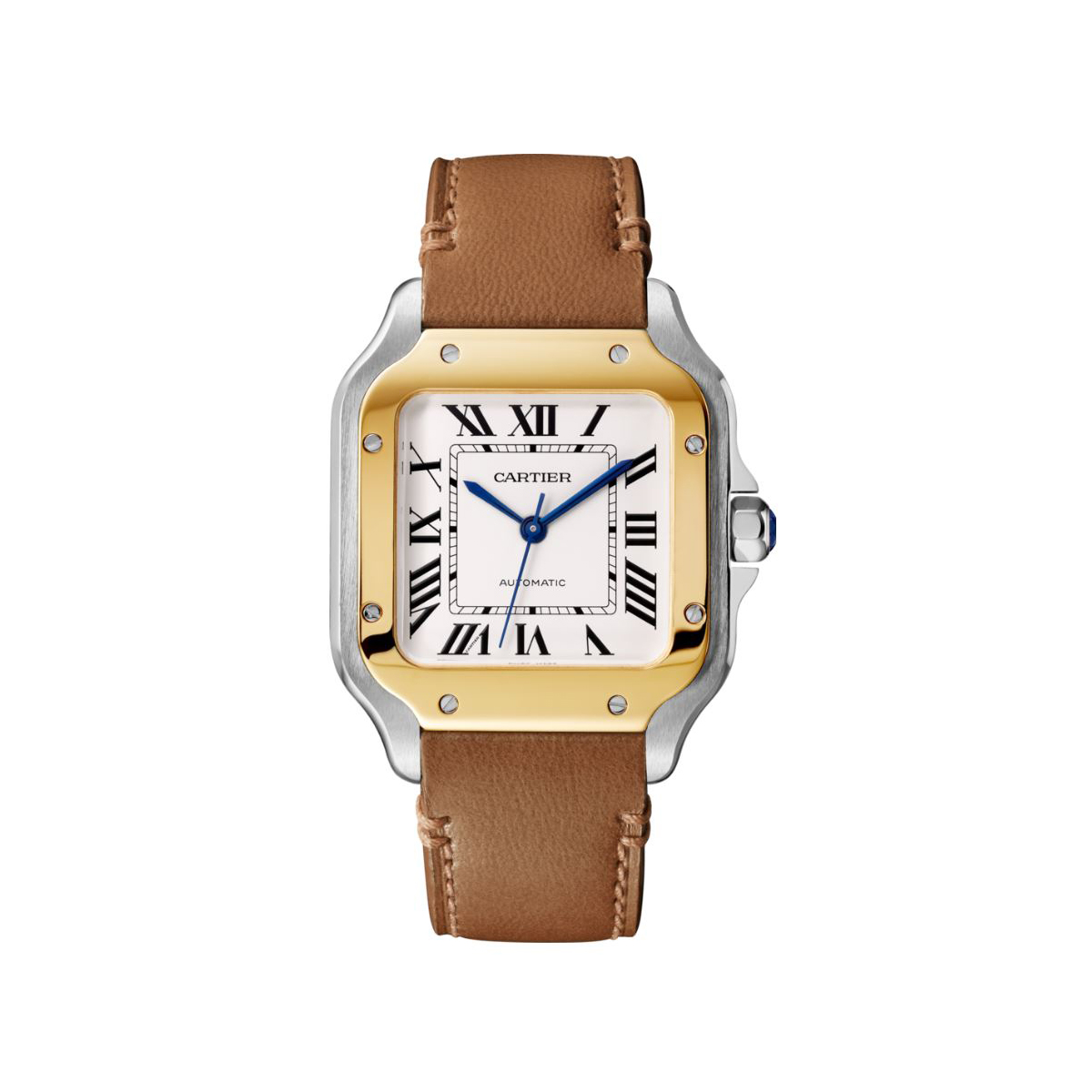 Cartier Santos de Cartier Yellow Gold and Steel Watch, Medium
