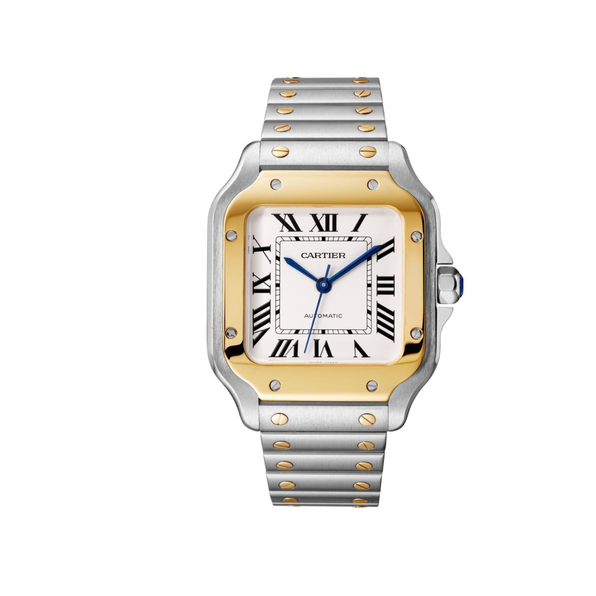 Cartier Santos de Cartier Yellow Gold and Steel Watch, Medium