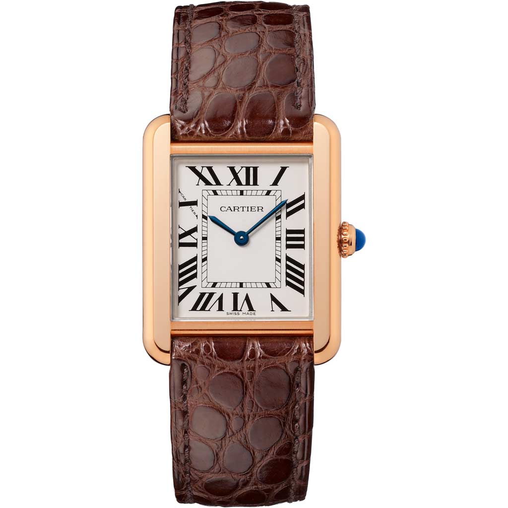 rose gold cartier watch mens