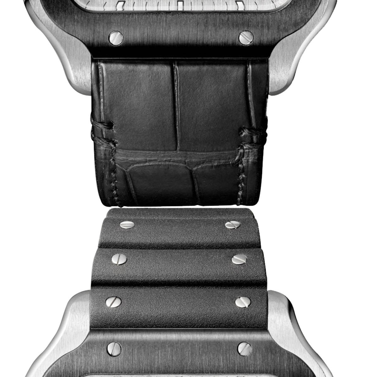 Cartier Santos de Cartier Chronograph 43.3mm Extra Large Watch, Satin Brushed Silver Dial
