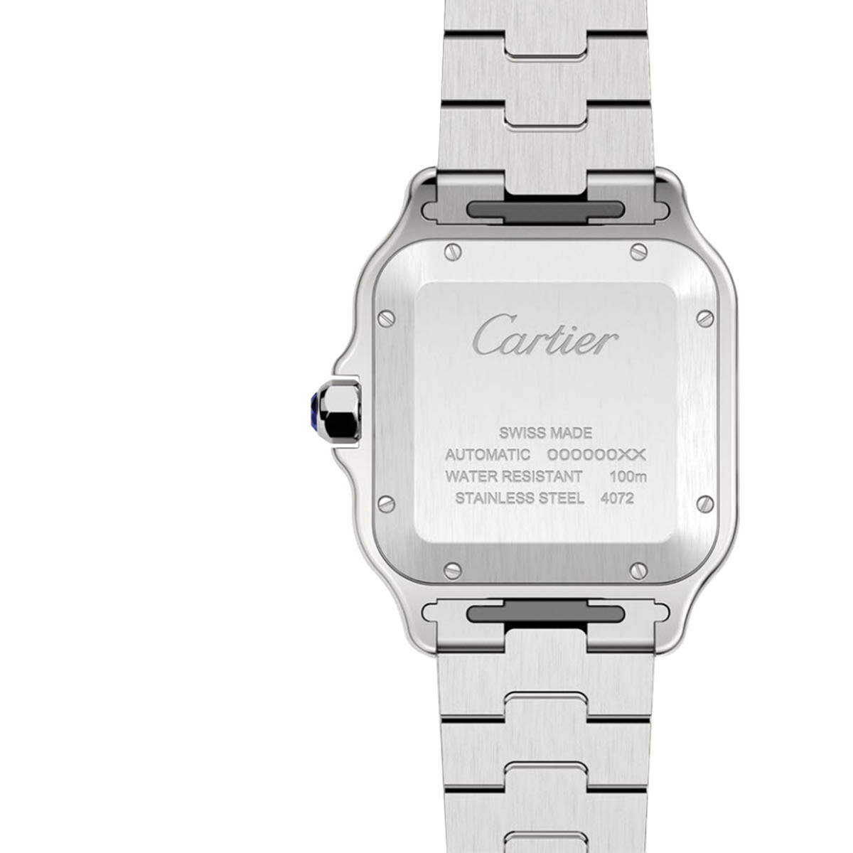 Cartier Santos de Cartier 39.8mm Large Watch, Silvered Opaline Dial